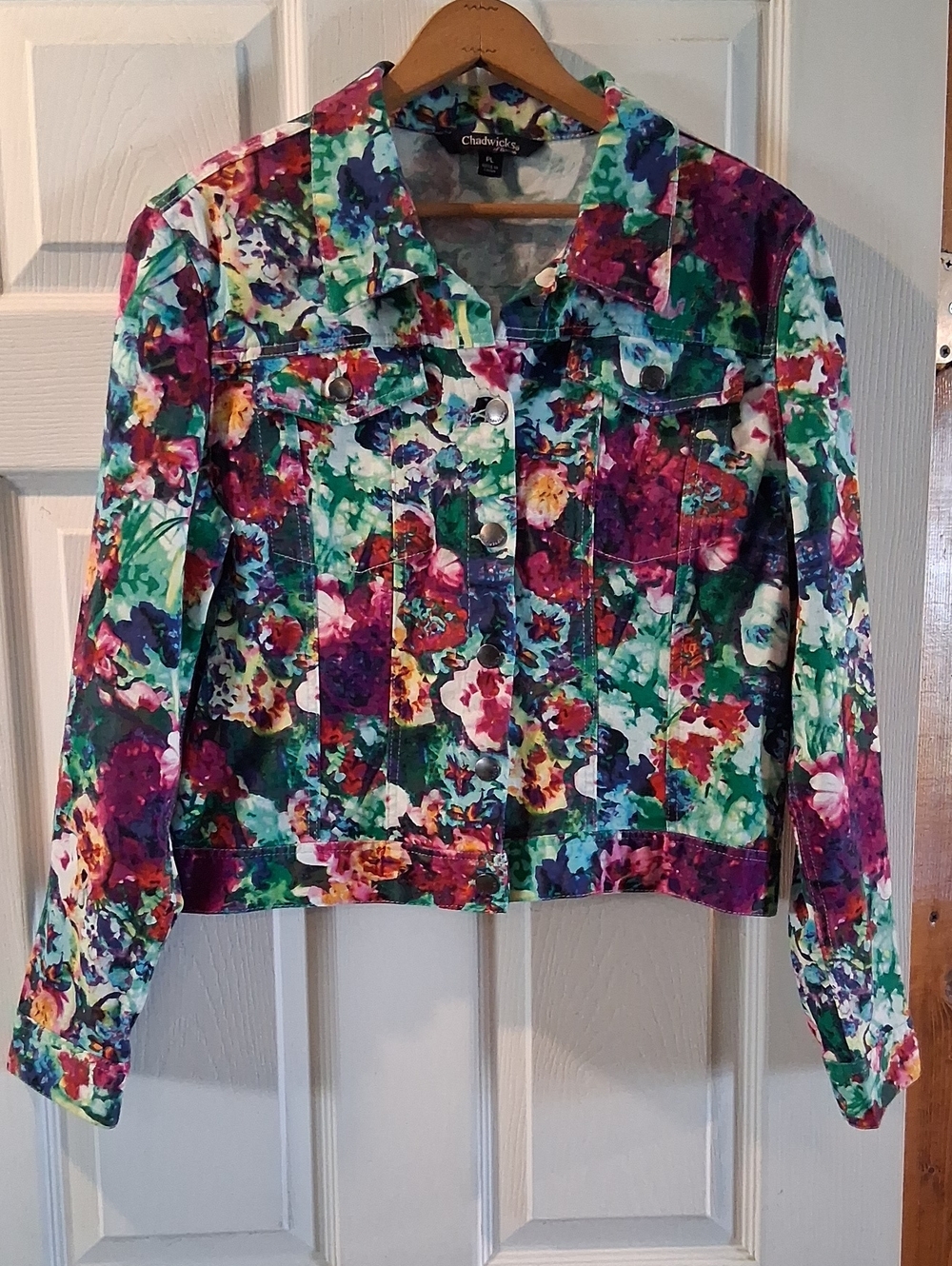 Chadwicks Women’s Floral Multicolor Denim Jacket